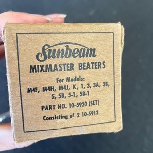 •SOLD•  Vintage Sunbeam Mixmaster Beaters (original Box)